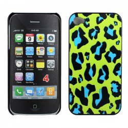 iPhone 4S 4 Green Leopard Design Hard Case (Green Leopard)